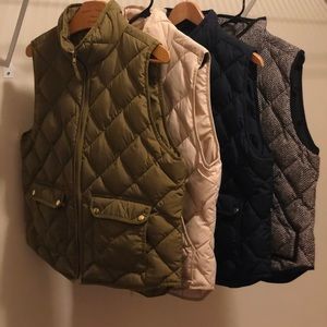 J Crew Excursion Quilted Vests